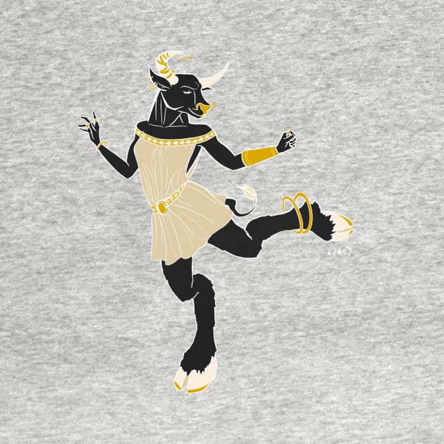 Minotaur Dancer - Greek Mythological Hybrid by dcamorlinga